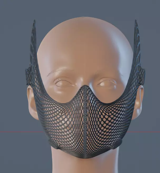 wearable fashion mask 3D print model_0