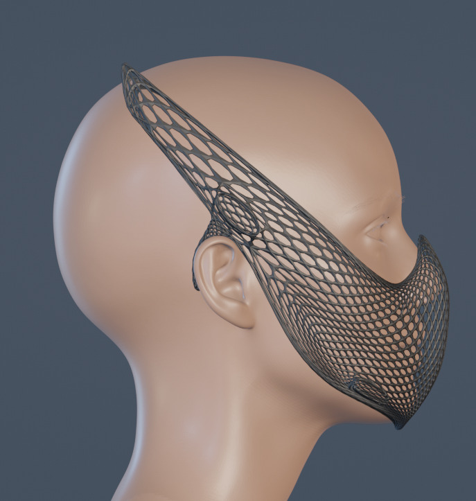 wearable fashion mask 3D print model_1