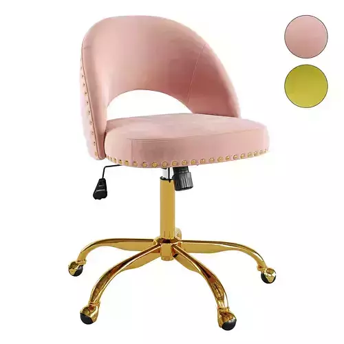 Task Chair Office Desk Chair Make Up Chair With Wheels 3D model