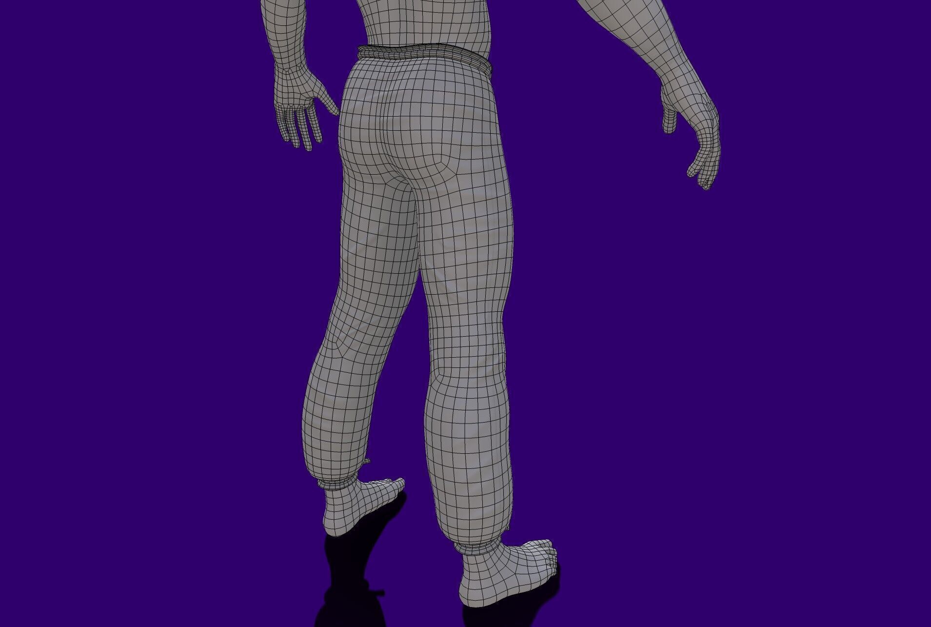 Enemy Fighter NPC game character Low-poly 3D model_13