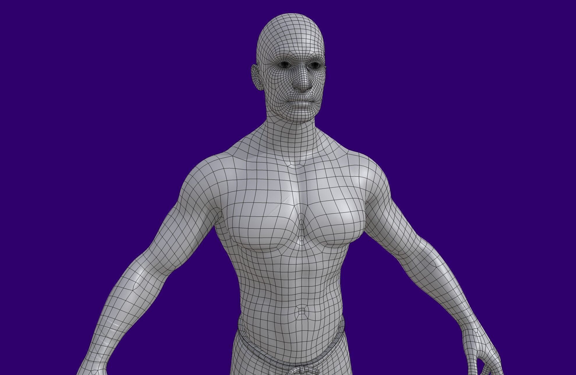 Enemy Fighter NPC game character Low-poly 3D model_10