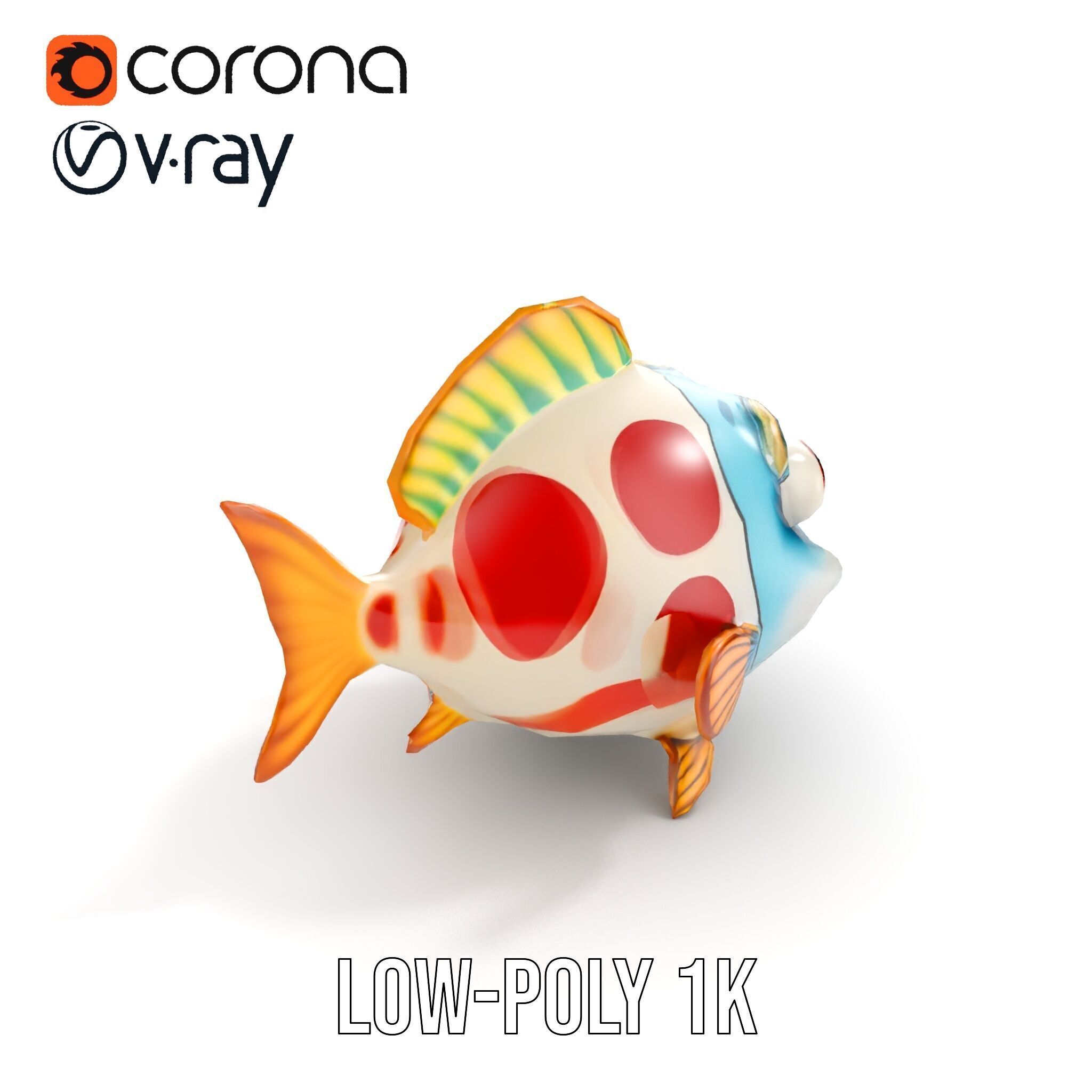 Cartoon Fish Model Pack for Animation and Games Low-poly 3D model_18