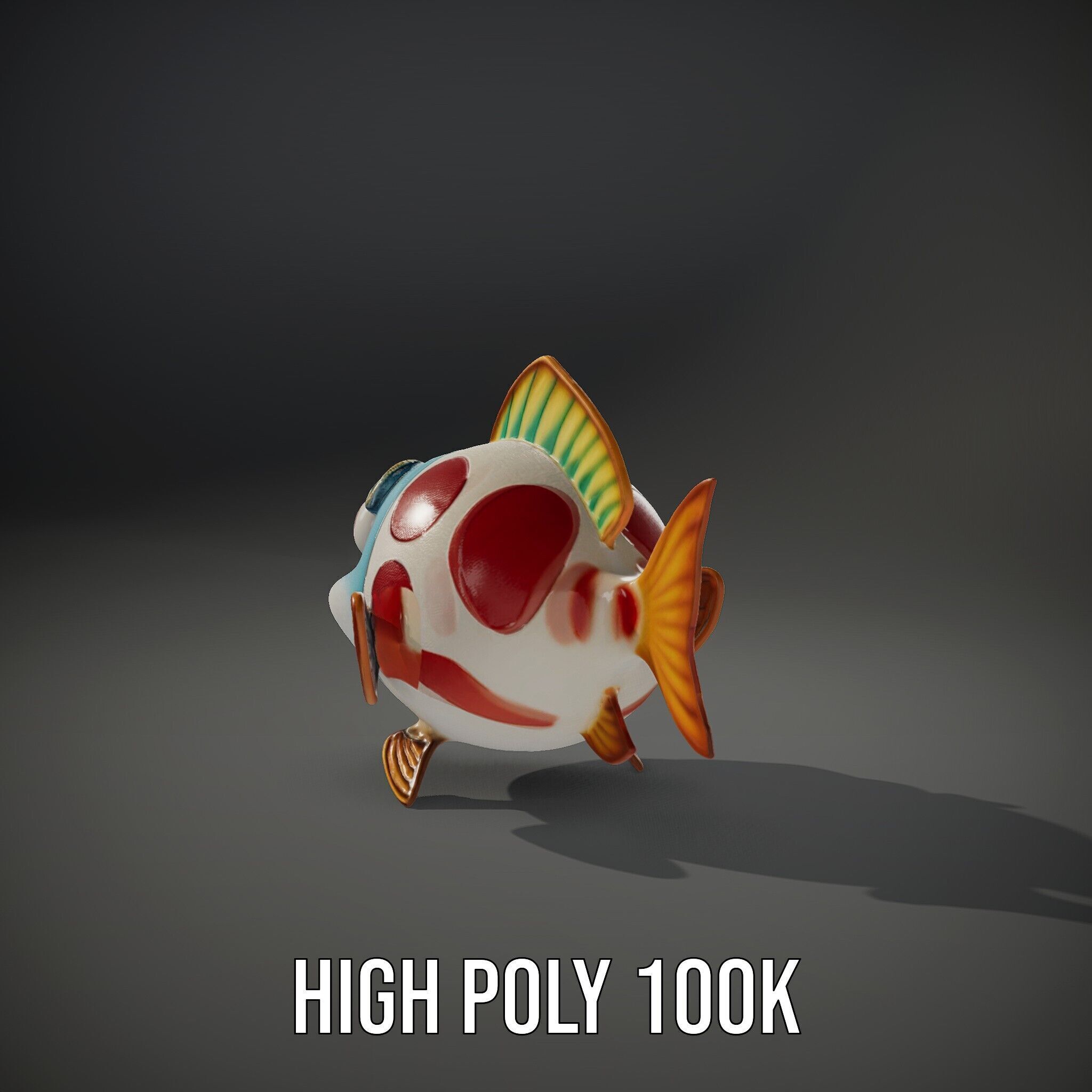 Cartoon Fish Model Pack for Animation and Games Low-poly 3D model_8
