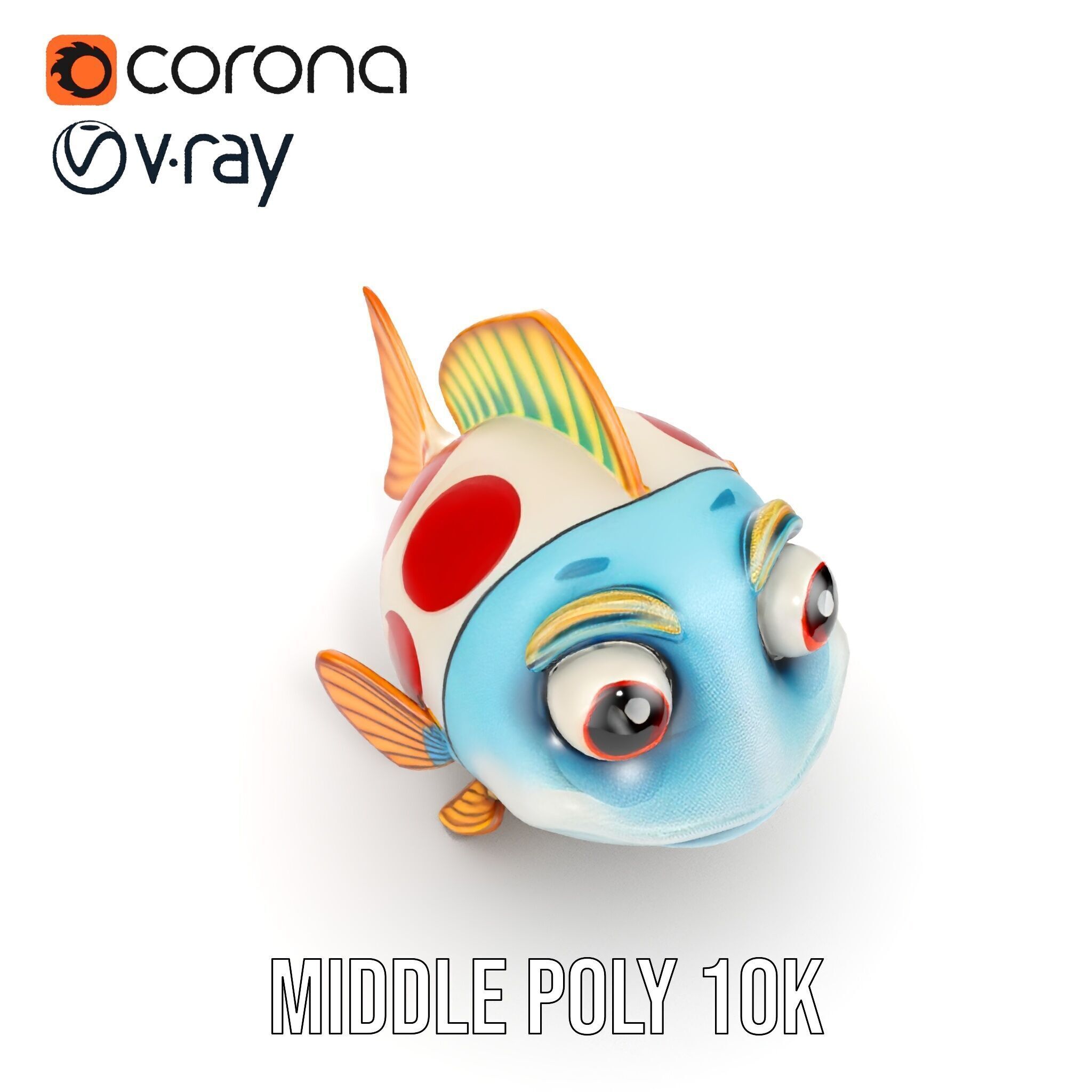 Cartoon Fish Model Pack for Animation and Games Low-poly 3D model_23
