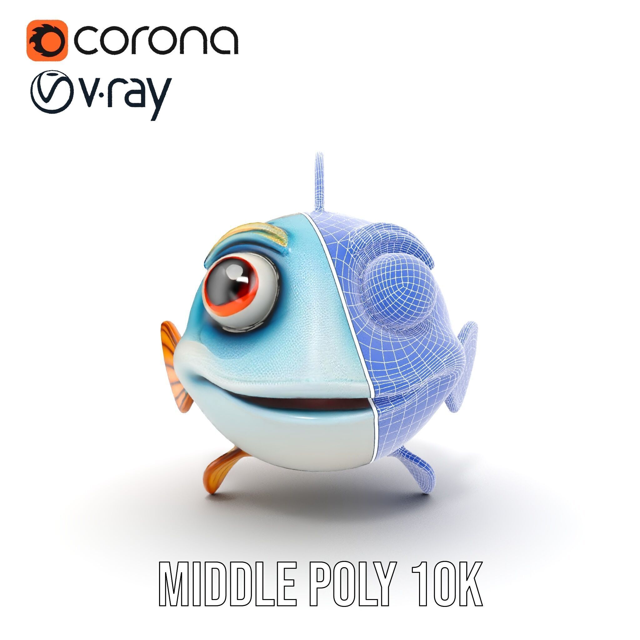 Cartoon Fish Model Pack for Animation and Games Low-poly 3D model_28