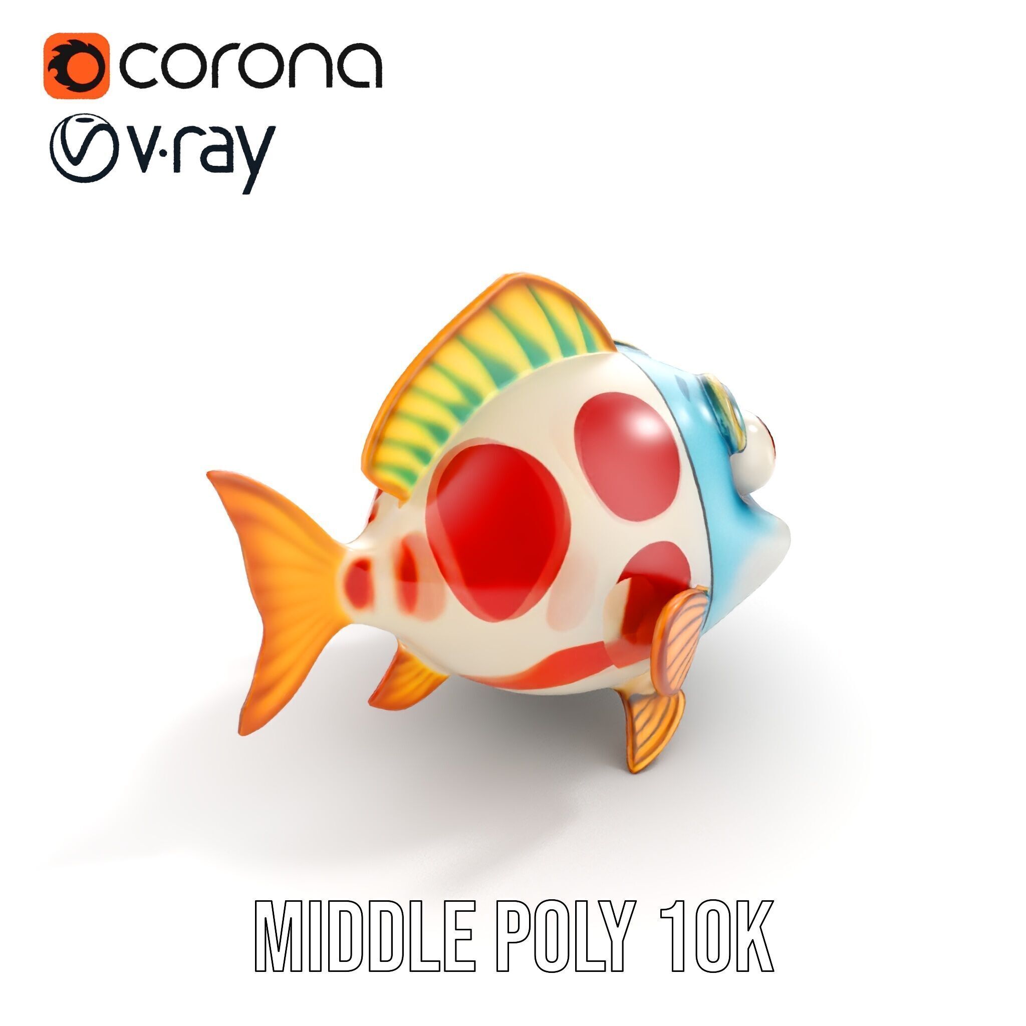 Cartoon Fish Model Pack for Animation and Games Low-poly 3D model_20