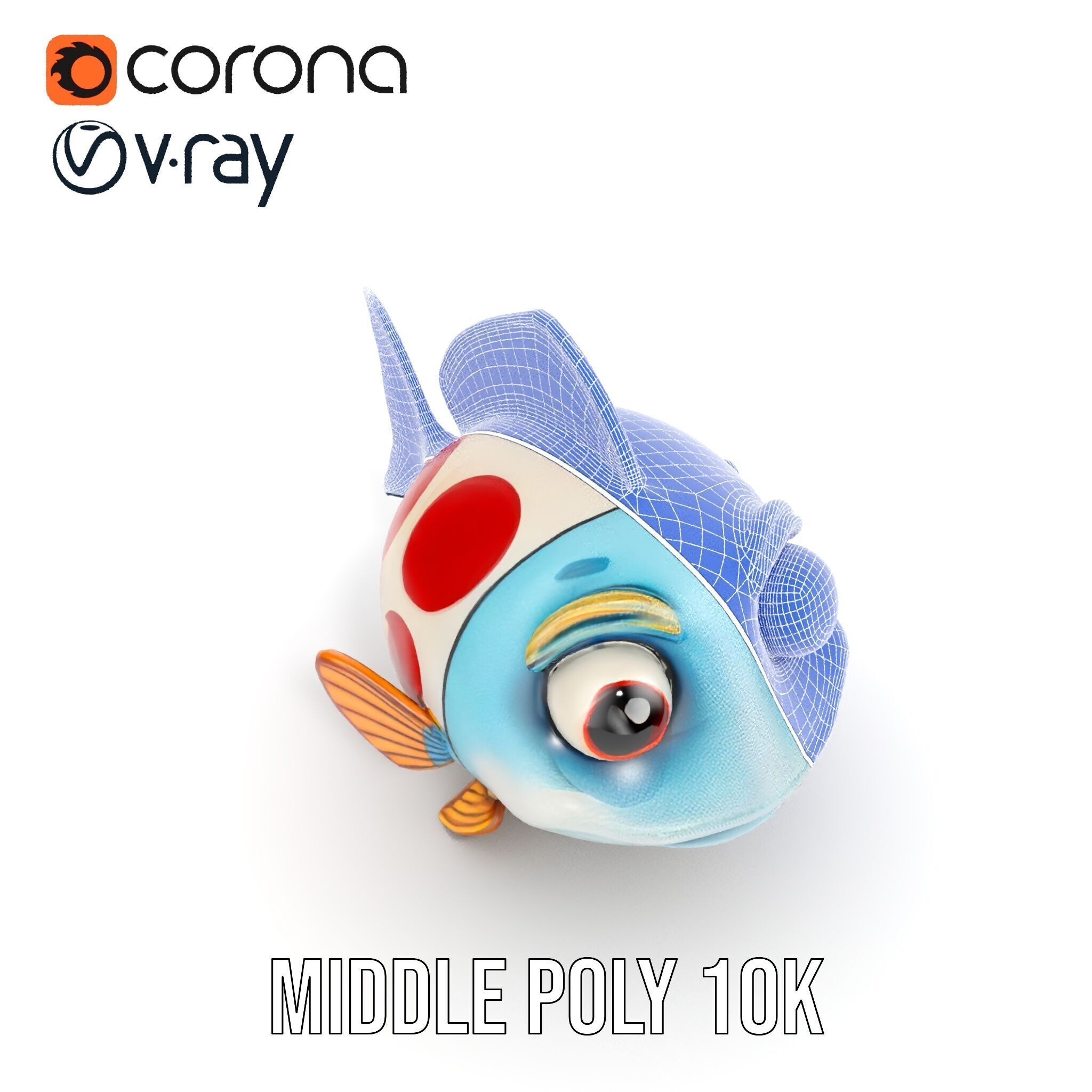 Cartoon Fish Model Pack for Animation and Games Low-poly 3D model_26