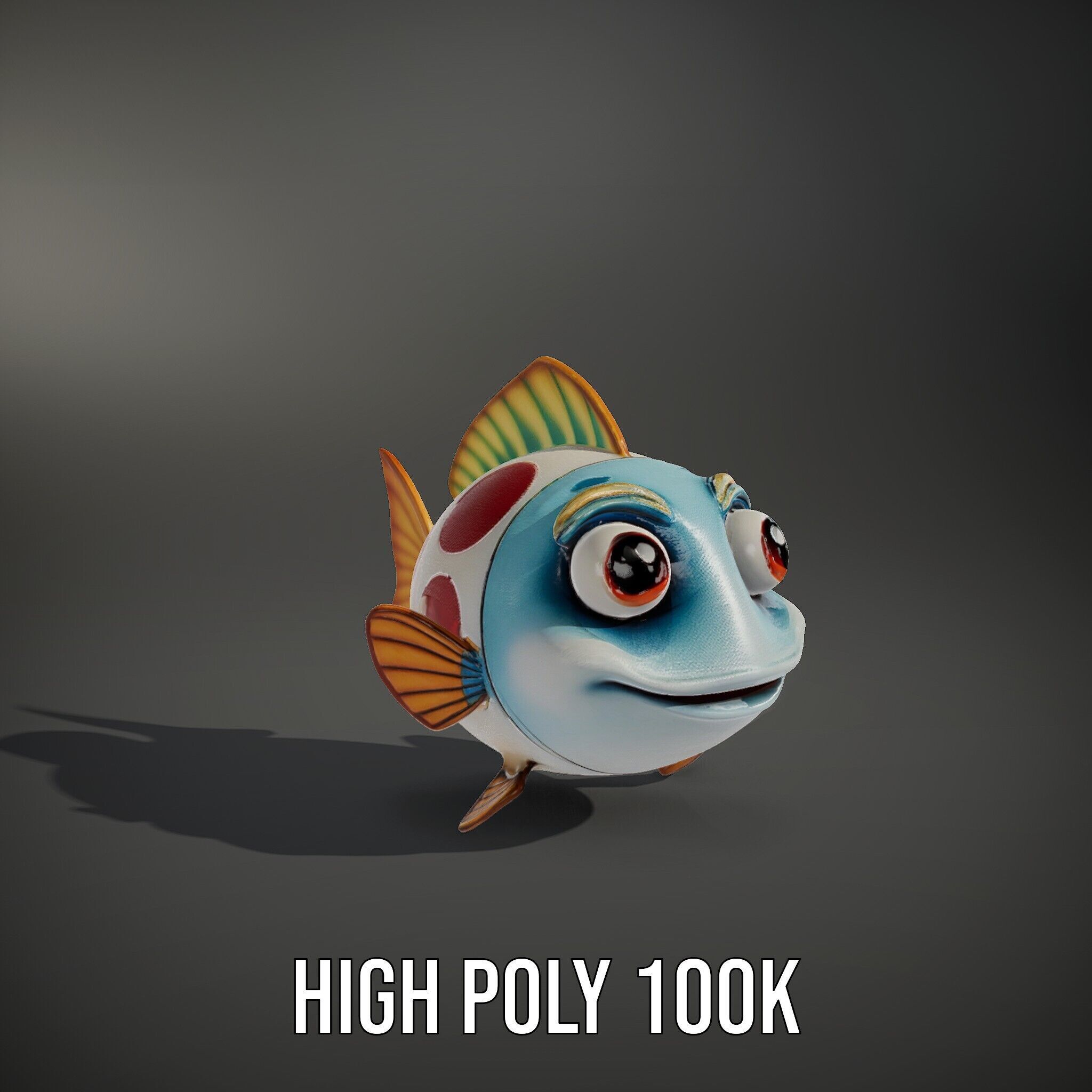 Cartoon Fish Model Pack for Animation and Games Low-poly 3D model_11