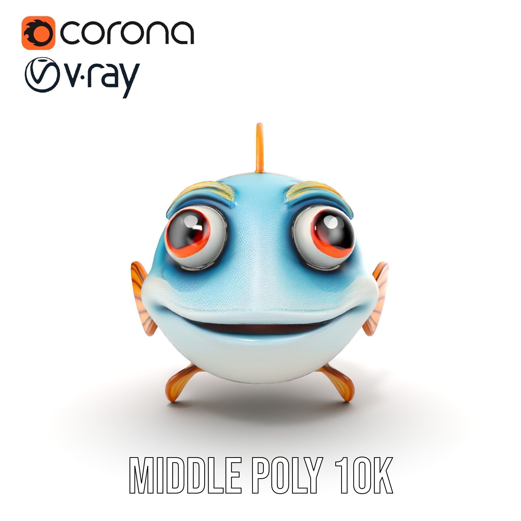 Cartoon Fish Model Pack for Animation and Games Low-poly 3D model_17