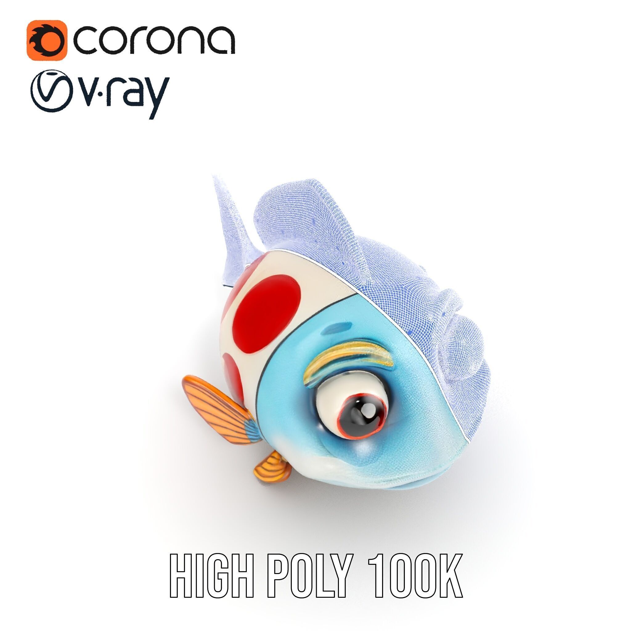Cartoon Fish Model Pack for Animation and Games Low-poly 3D model_35