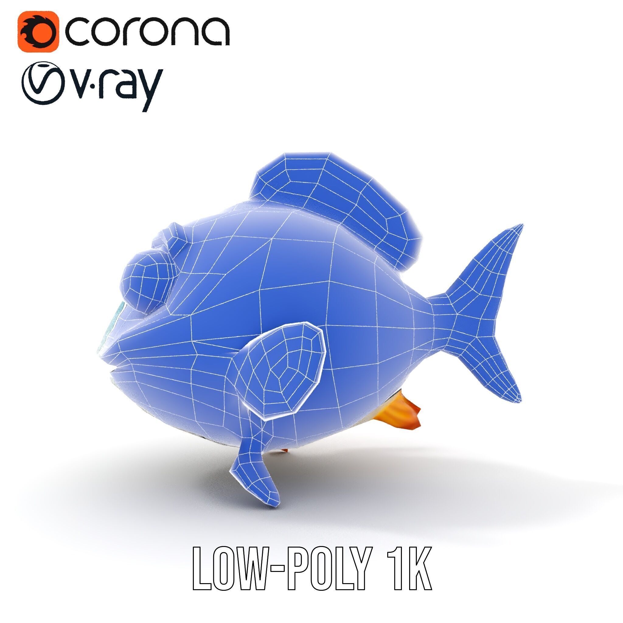 Cartoon Fish Model Pack for Animation and Games Low-poly 3D model_31