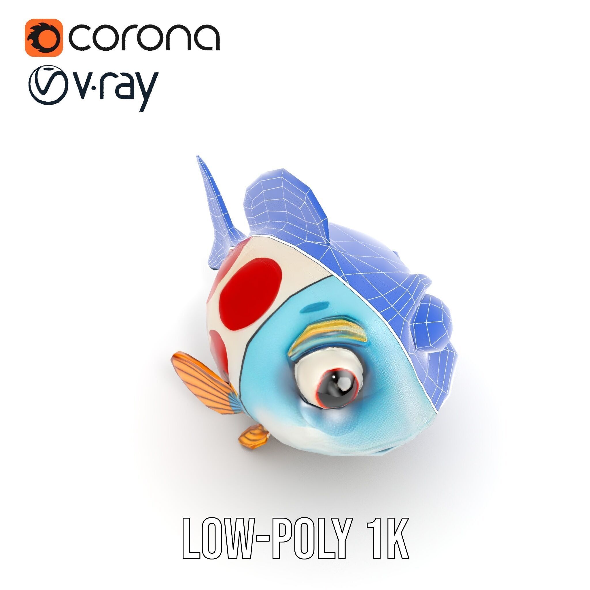 Cartoon Fish Model Pack for Animation and Games Low-poly 3D model_29