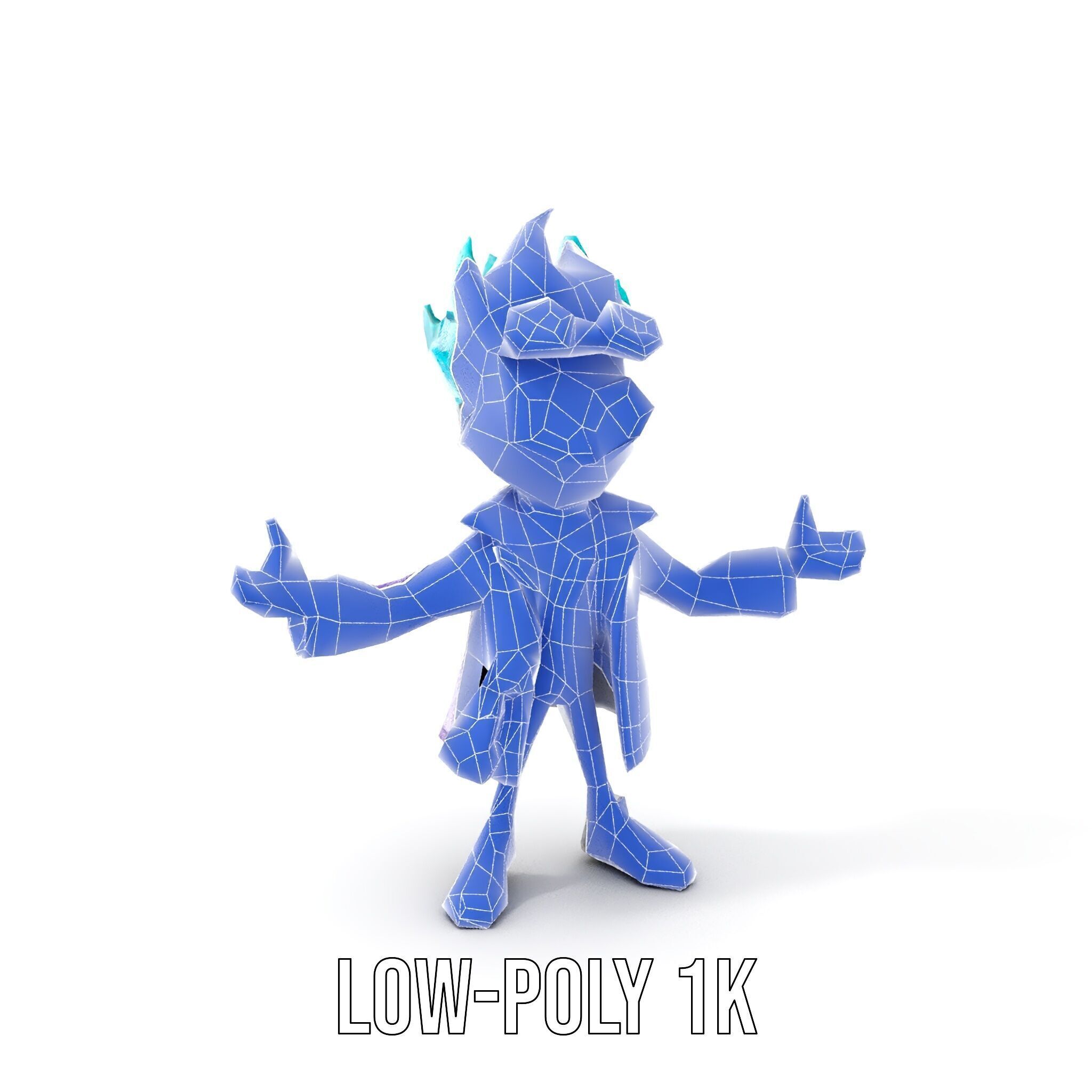 Quirky Scientist Character  Rigged and Animated with PBR Text... Low-poly 3D model_26