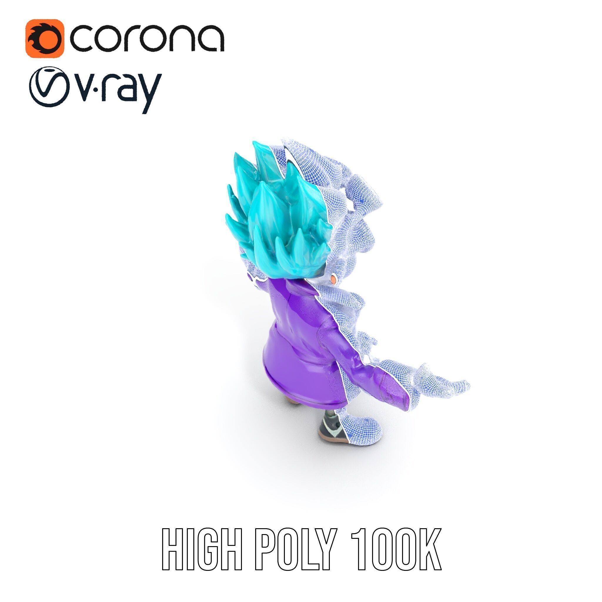 Quirky Scientist Character  Rigged and Animated with PBR Text... Low-poly 3D model_39