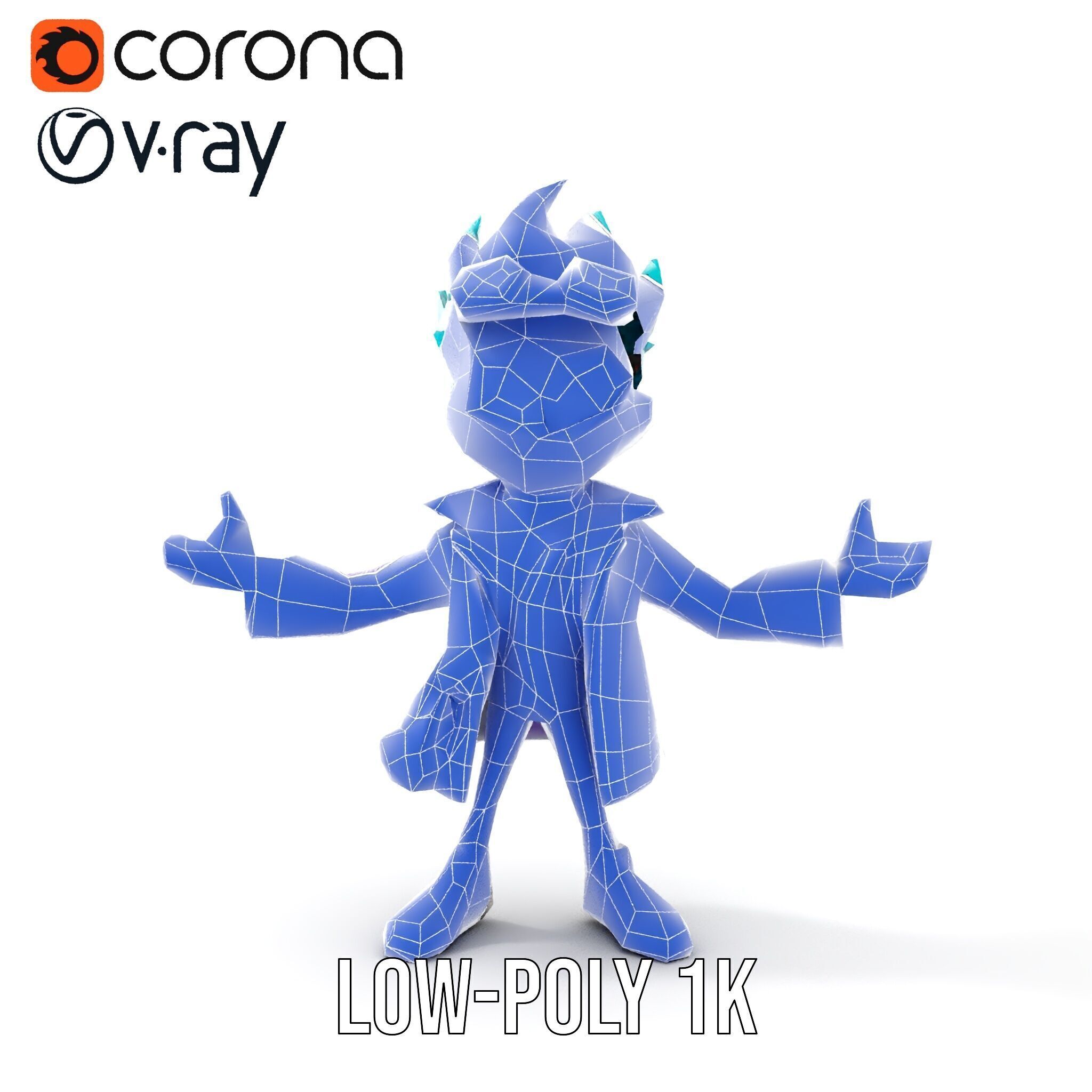 Quirky Scientist Character  Rigged and Animated with PBR Text... Low-poly 3D model_29