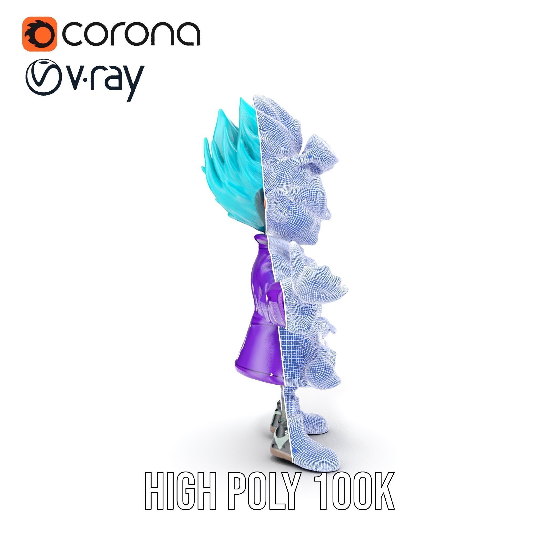 Quirky Scientist Character  Rigged and Animated with PBR Text... Low-poly 3D model_40