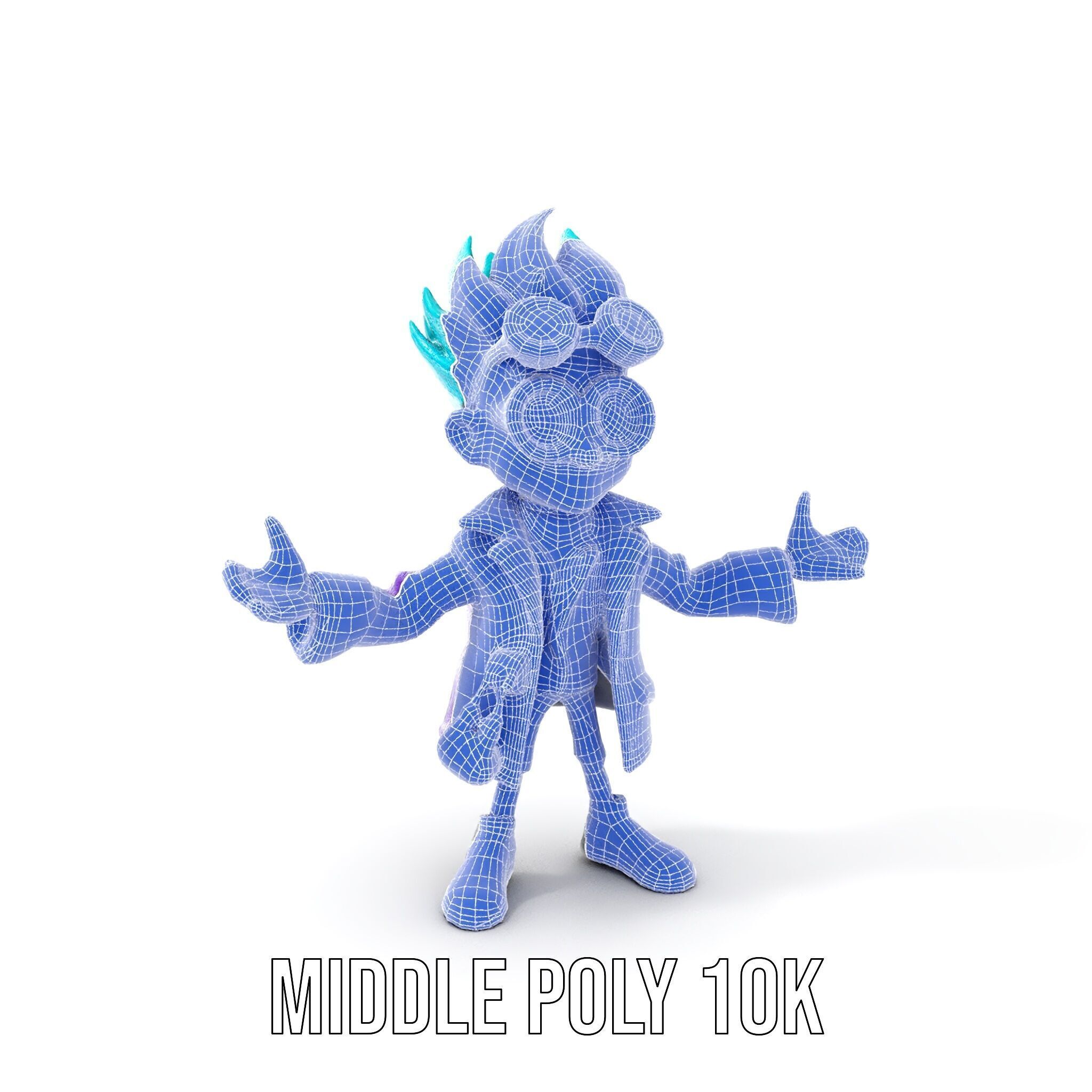 Quirky Scientist Character  Rigged and Animated with PBR Text... Low-poly 3D model_22