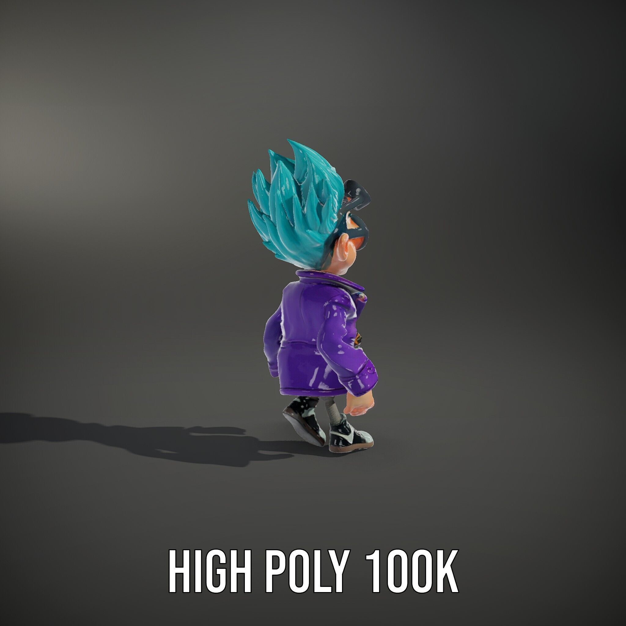 Quirky Scientist Character  Rigged and Animated with PBR Text... Low-poly 3D model_14