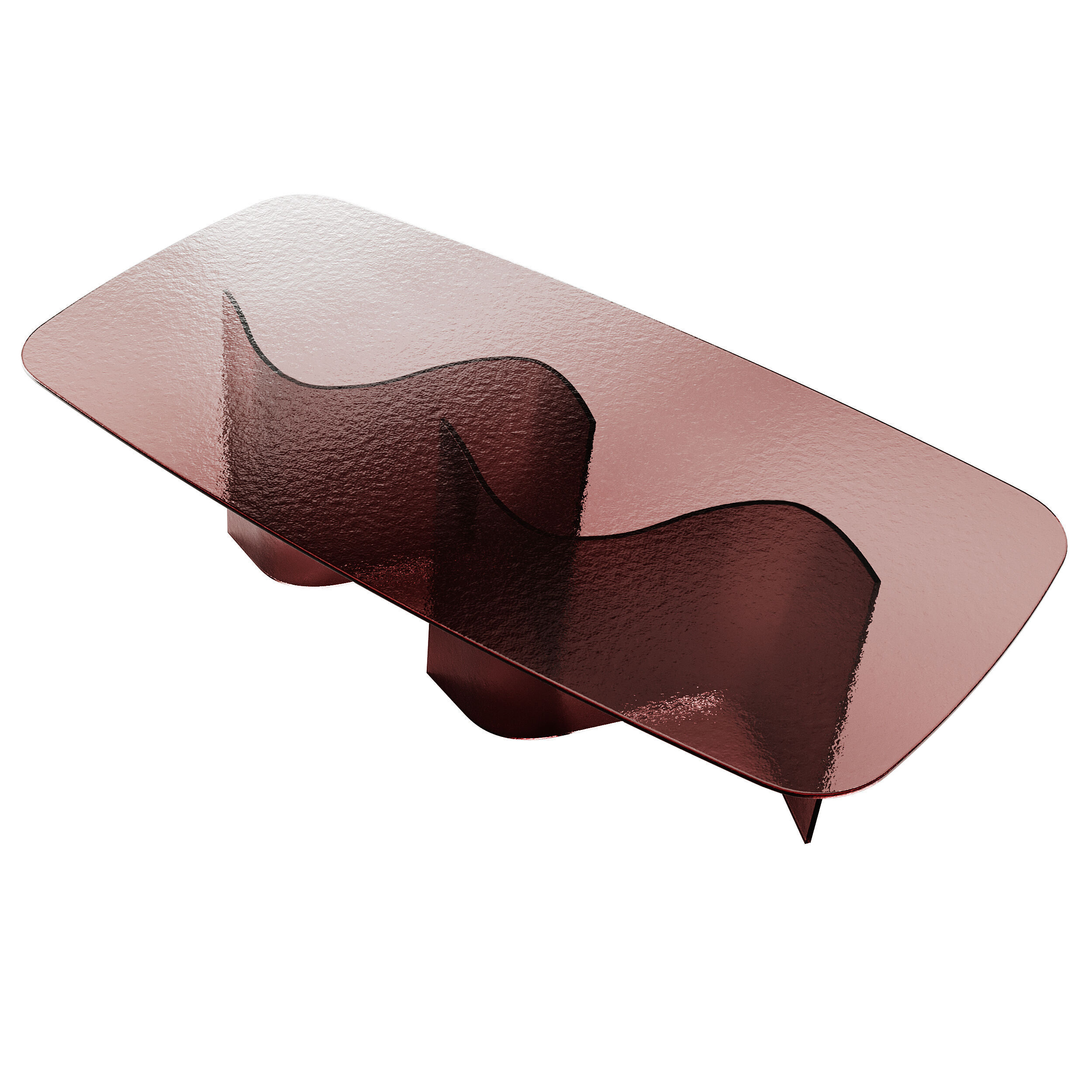 Esse 72 Acqua Glass Table by Reflex 3D model_1