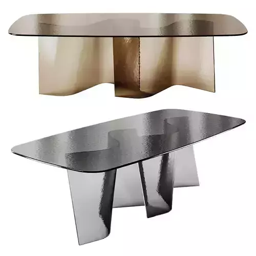 Esse 72 Acqua Glass Table by Reflex