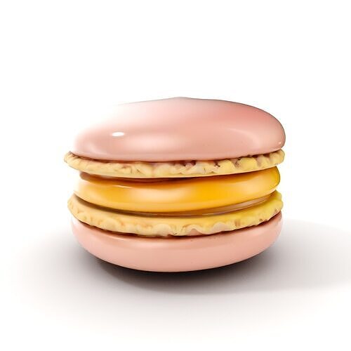 Macaron Dessert D Model Pack Low-poly 3D model