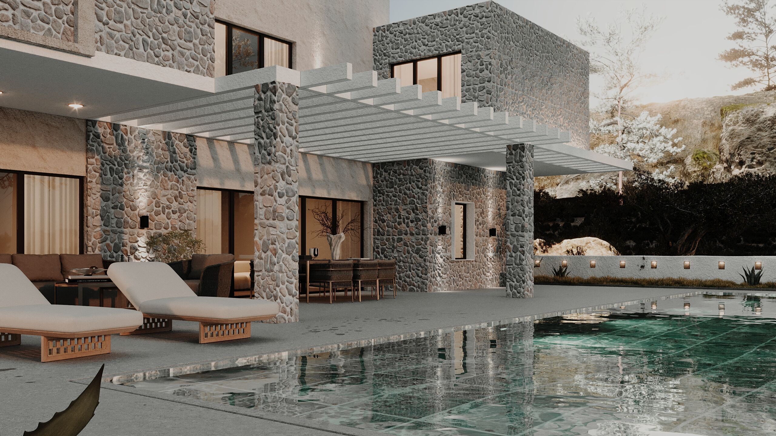 Luxury Bodrum Villa - Modern Architectural  3D model_4