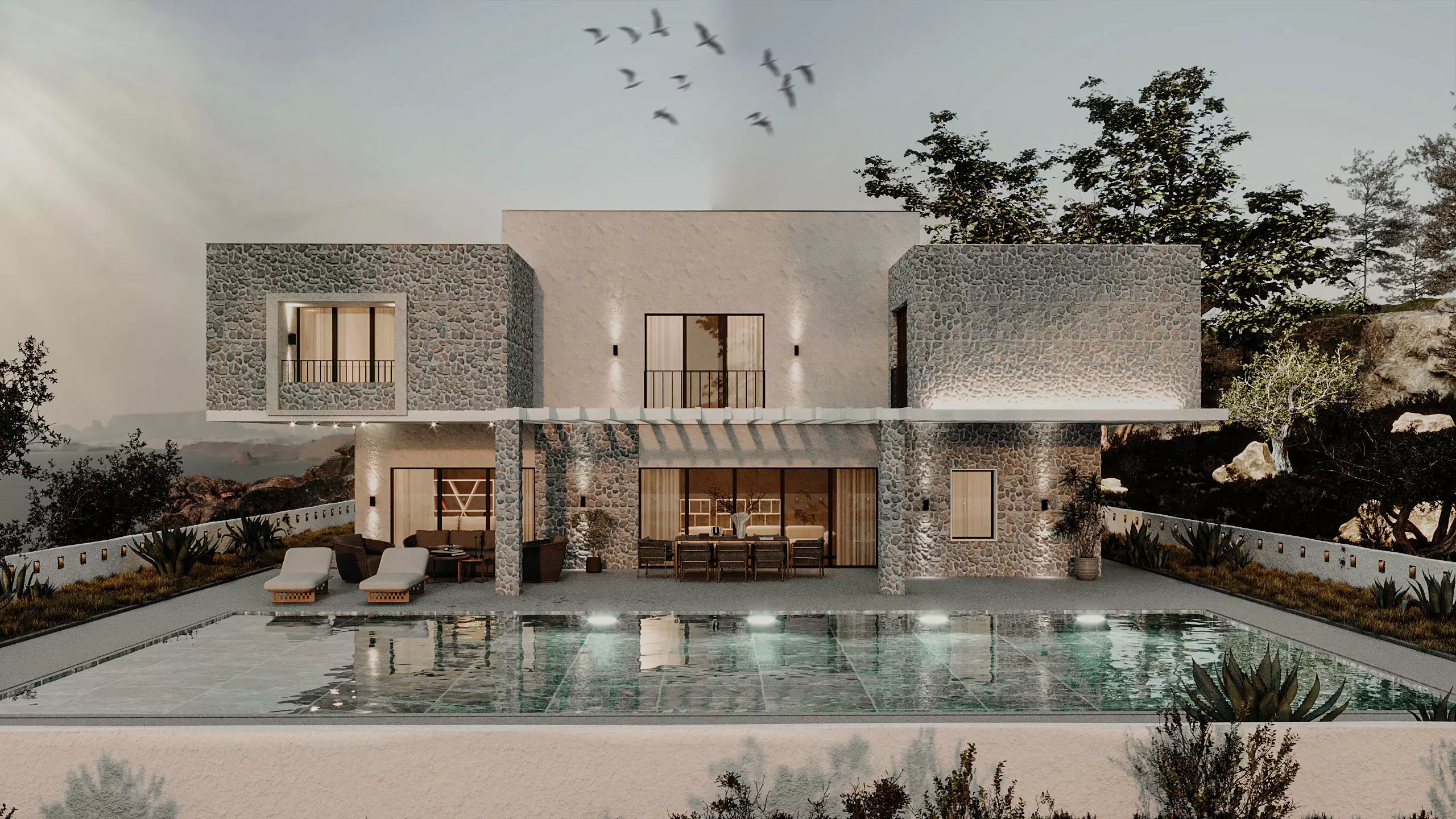 Luxury Bodrum Villa - Modern Architectural  3D model_0