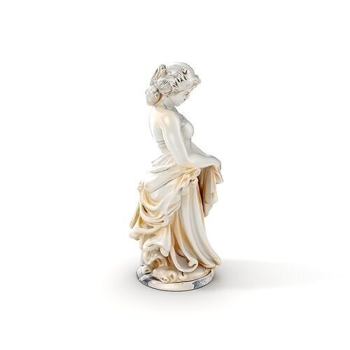Elegant Marble Statue Model Pack for Artistic Visualization Low-poly 3D model