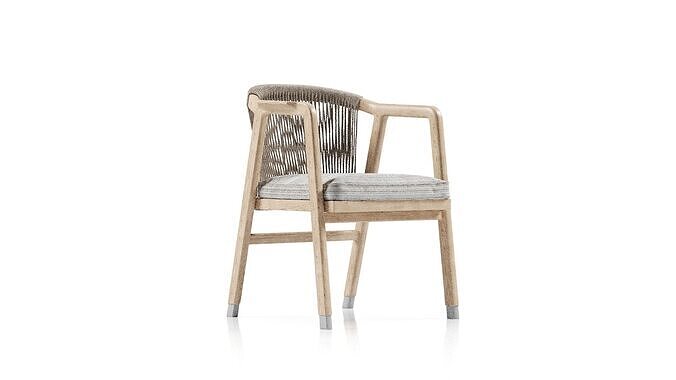 Flexform Crono chair Boma table set 3D model