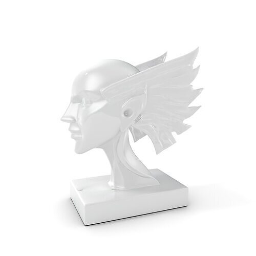 Winged Sculpture Head model pack for creative projects Low-poly 3D model