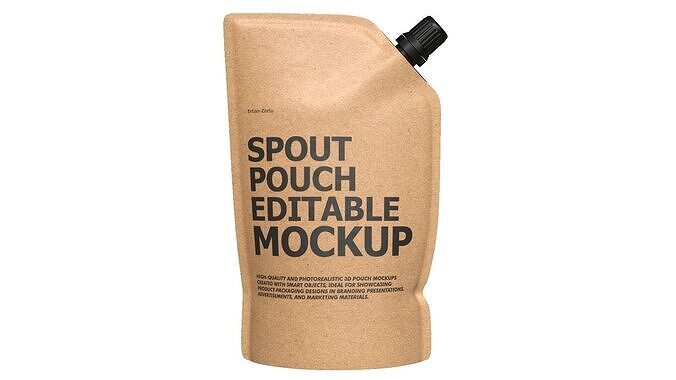 Spout pouch packaging 03 3D model