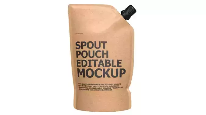 Spout pouch packaging 03 3D model