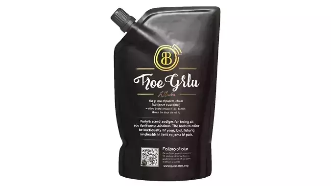 Spout pouch packaging 04 3D model