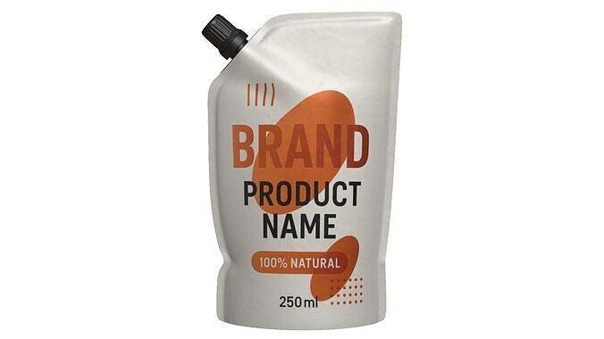 Spout pouch packaging 05 3D model