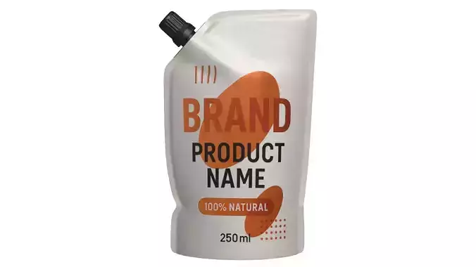 Spout pouch packaging 05 3D model