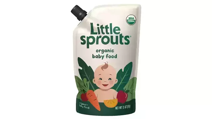 Spout pouch packaging 06 3D model