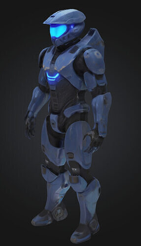 Halo Soldier Low-poly 3D model