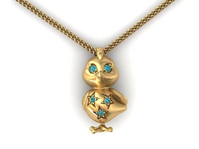 Chicken Pendant 3D print model