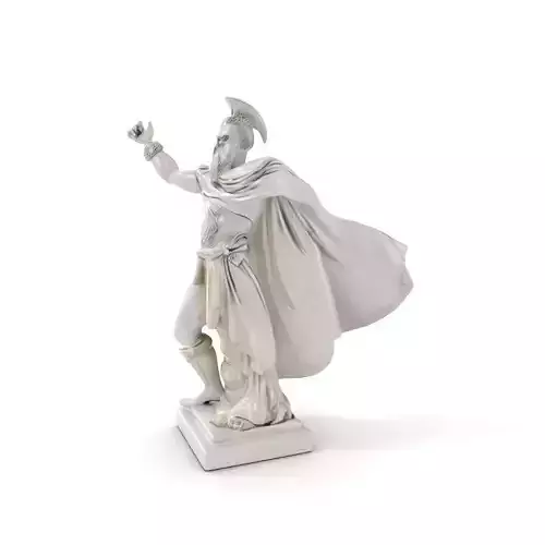 Historical Hero Statue D Model Pack Low-poly 3D model