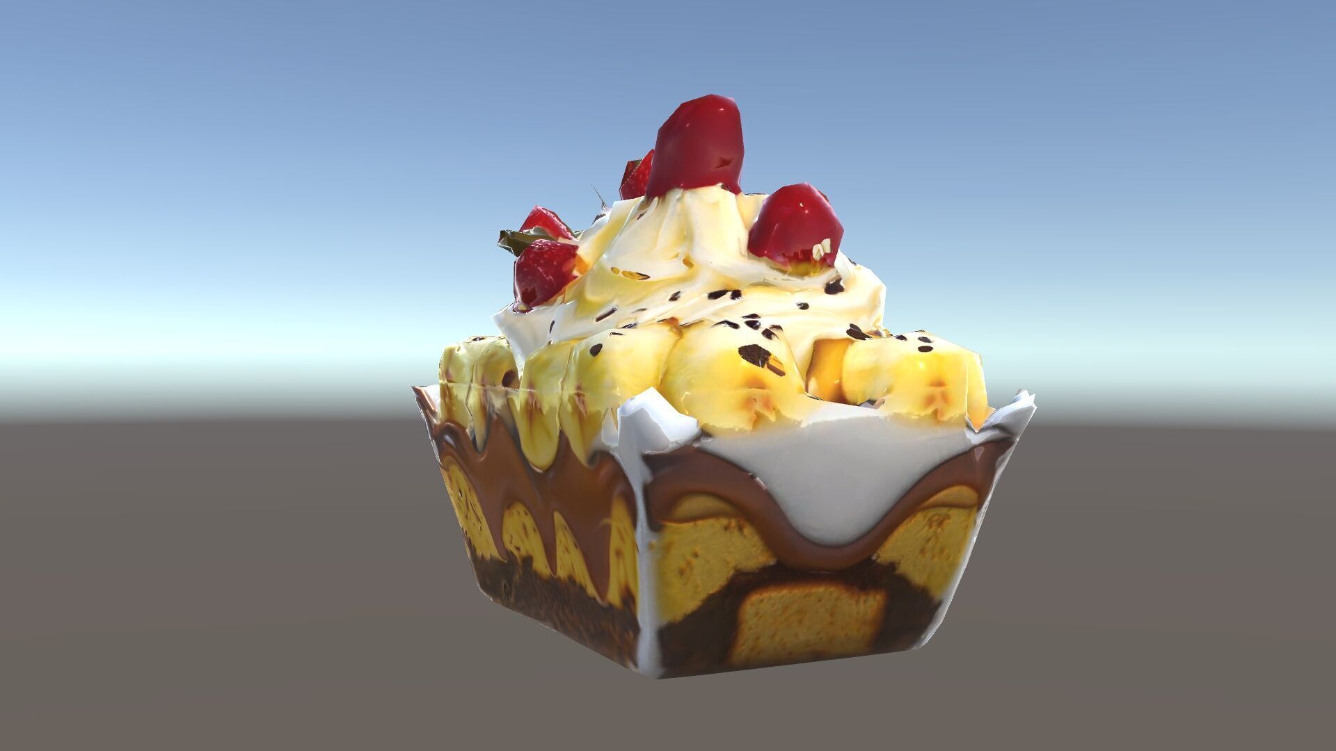 Banana Sundae Dessert D Model Pack Low-poly 3D model_35
