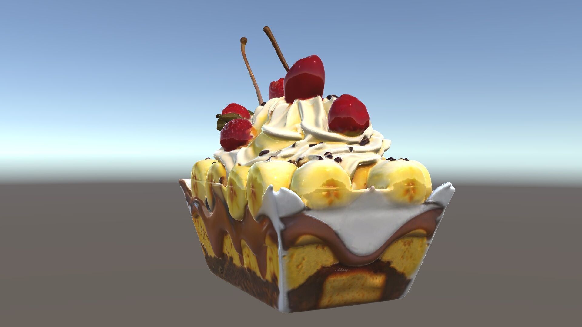 Banana Sundae Dessert D Model Pack Low-poly 3D model_5