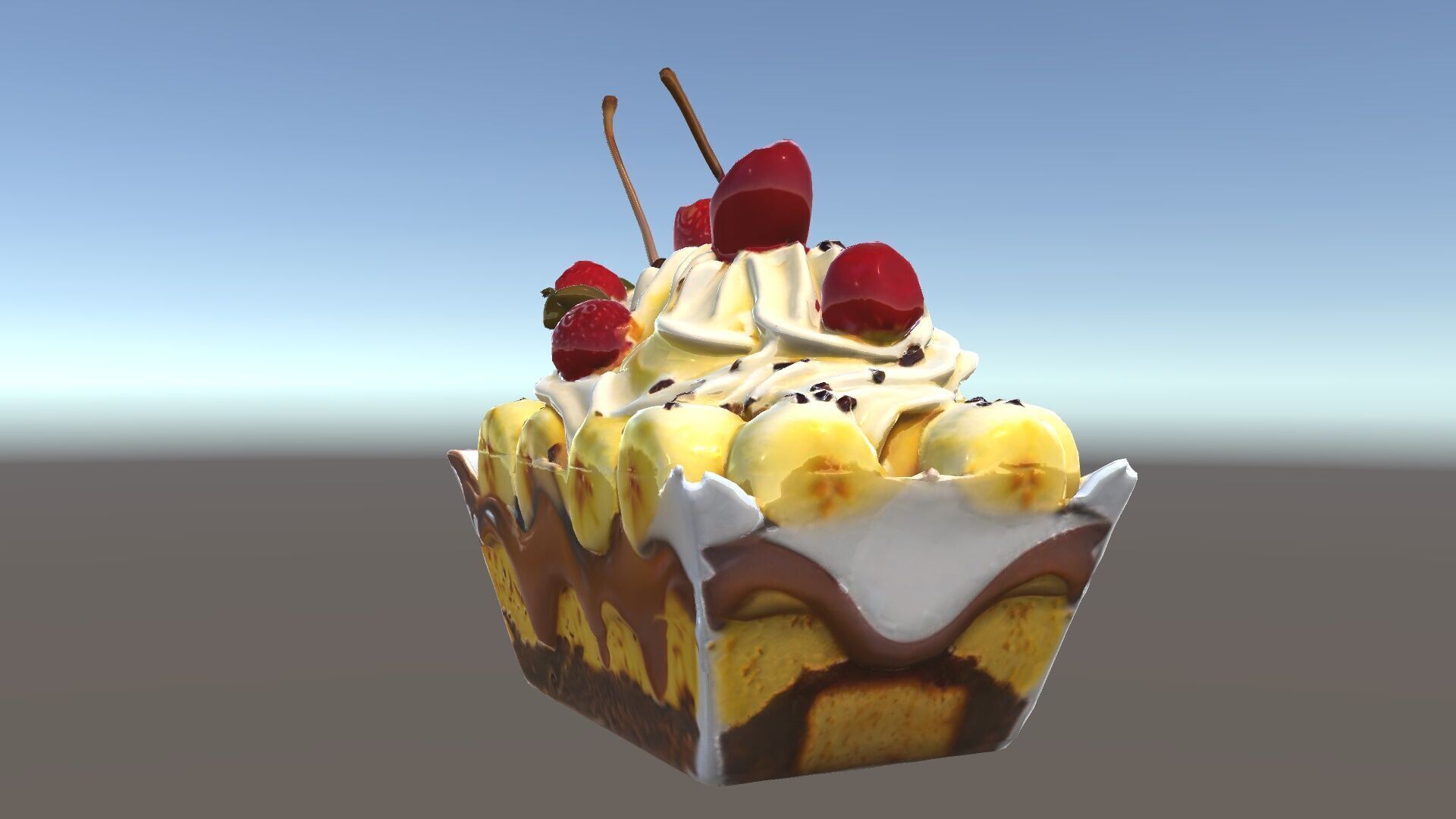 Banana Sundae Dessert D Model Pack Low-poly 3D model_34