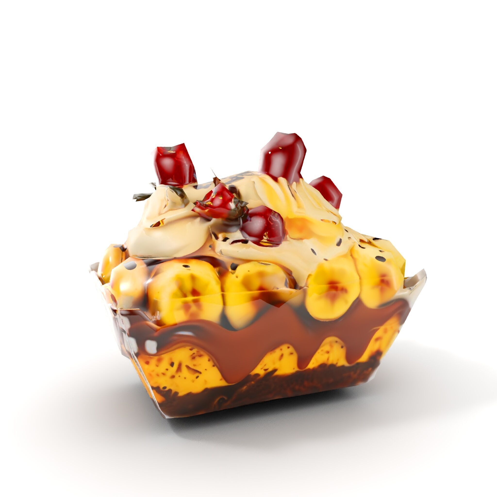 Banana Sundae Dessert D Model Pack Low-poly 3D model_10