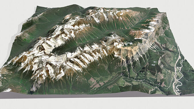 Mountain landscape Porcupine Peak British Columbia Canada 3D model