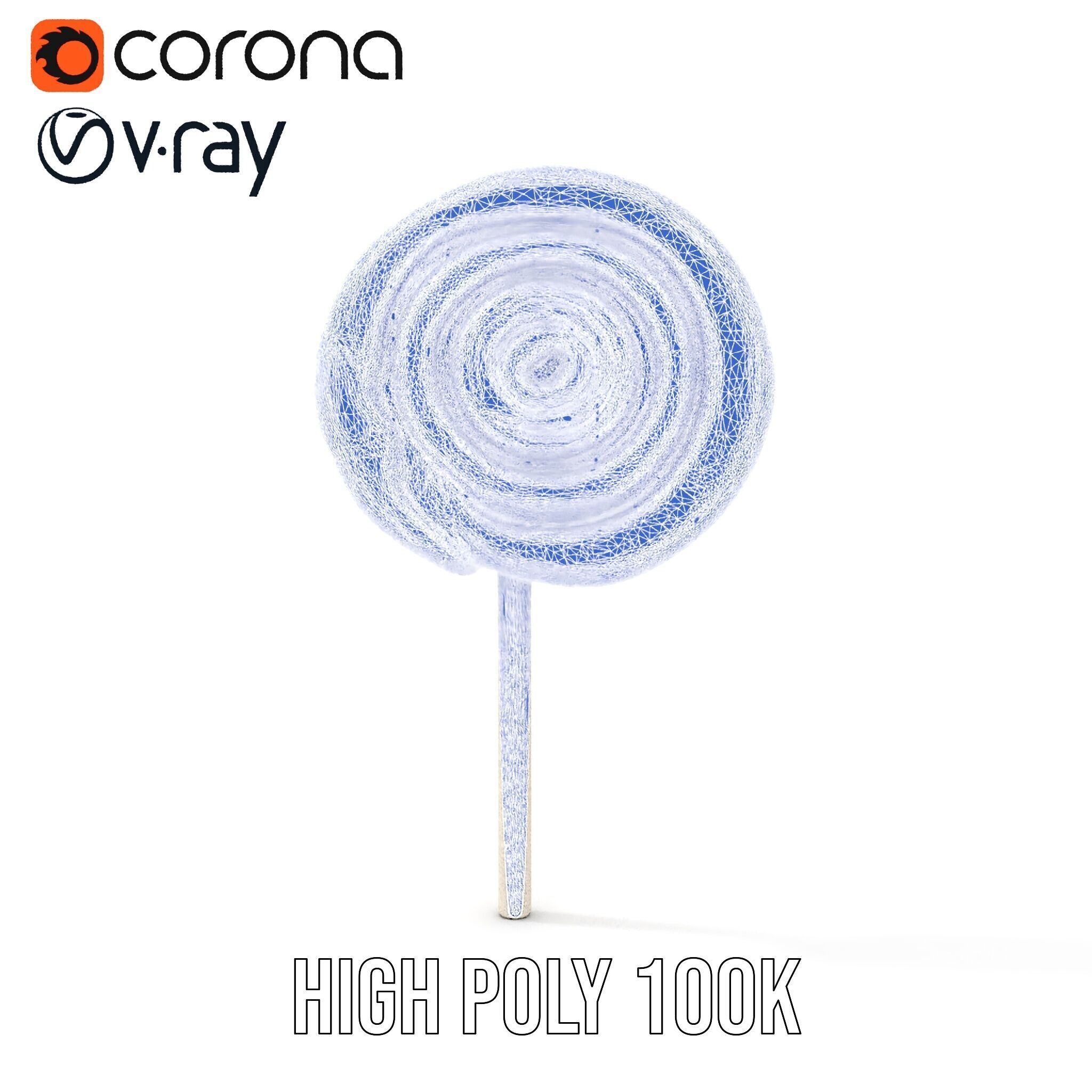 Colorful Lollipop D model pack Low-poly 3D model_37