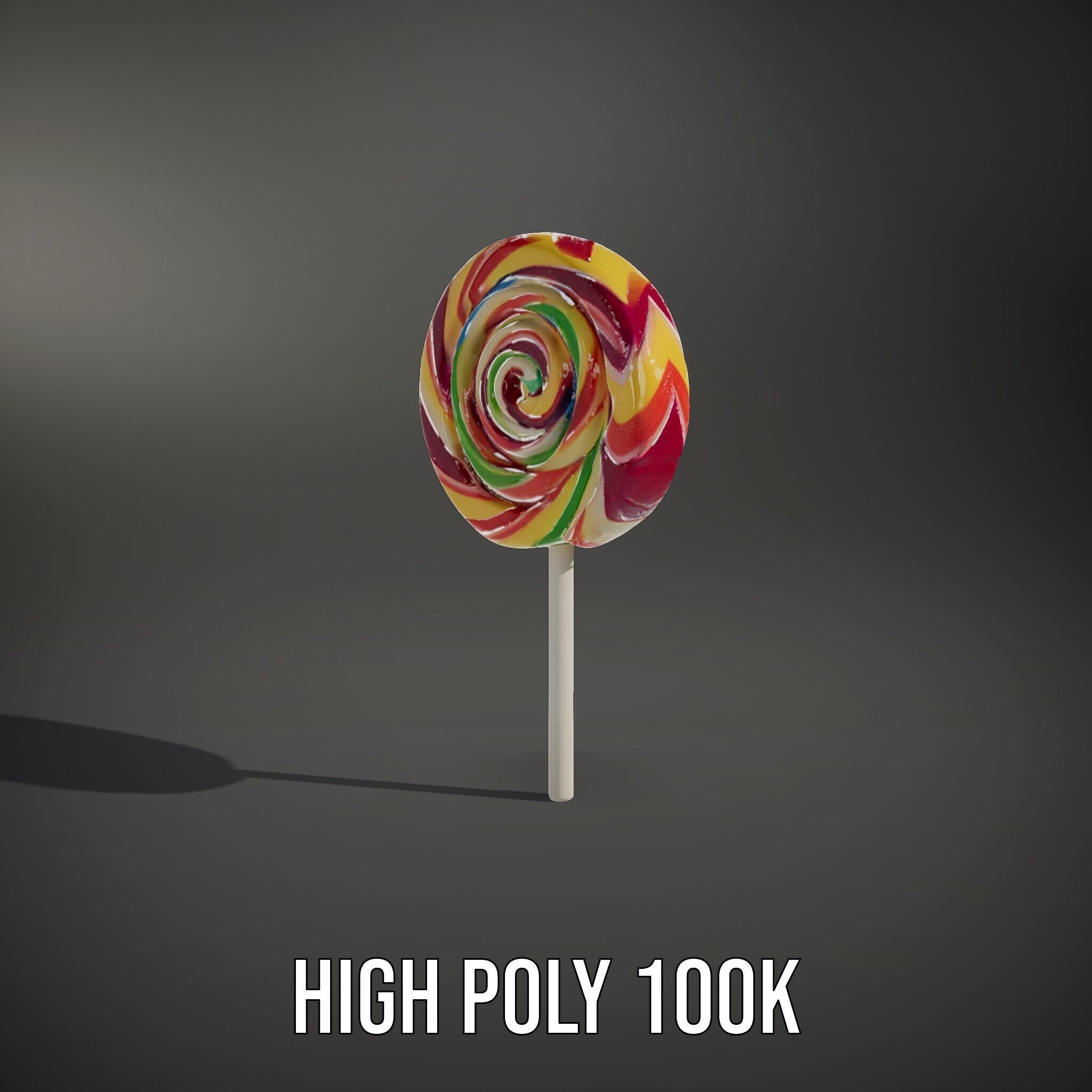 Colorful Lollipop D model pack Low-poly 3D model_8