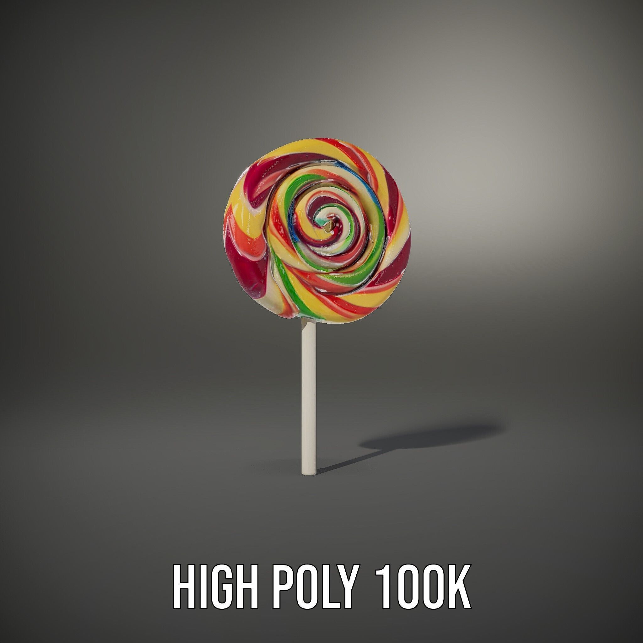 Colorful Lollipop D model pack Low-poly 3D model_11