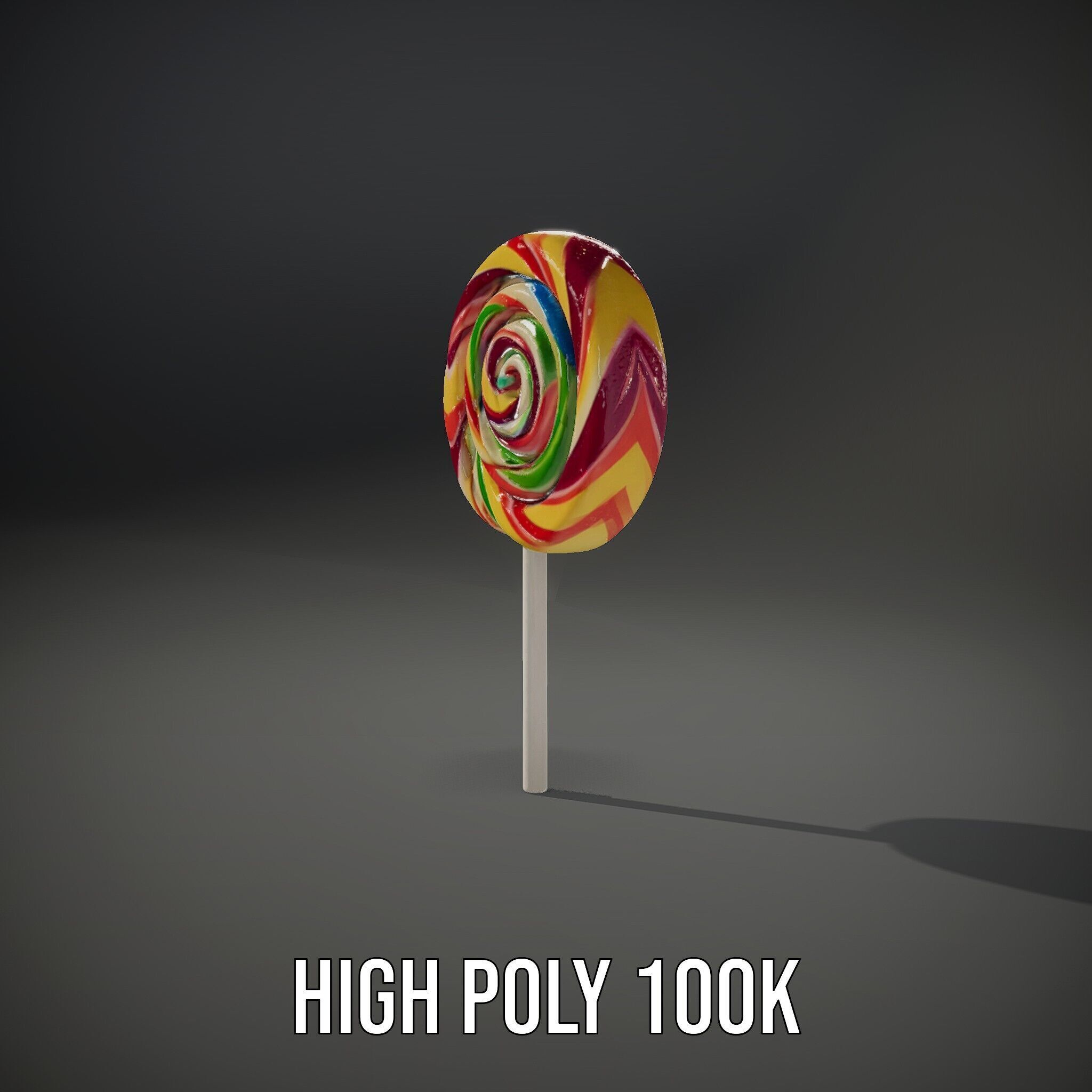 Colorful Lollipop D model pack Low-poly 3D model_14