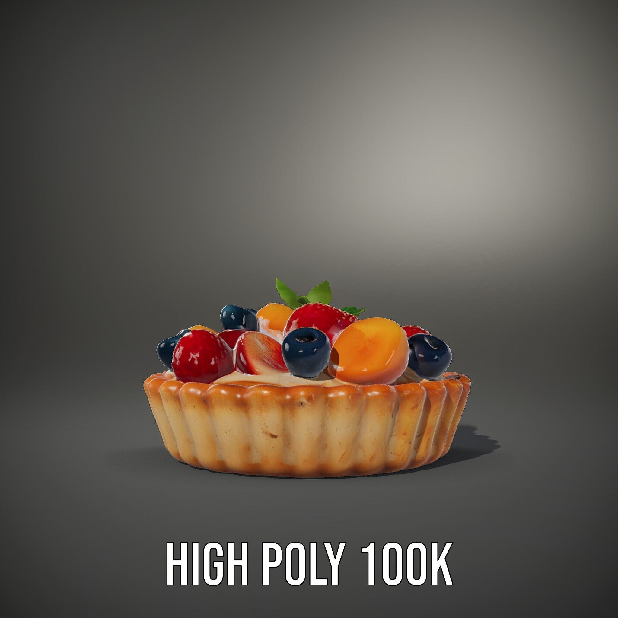 Fruit Tart Model Pack with Detailed PBR Textures Low-poly 3D model_11