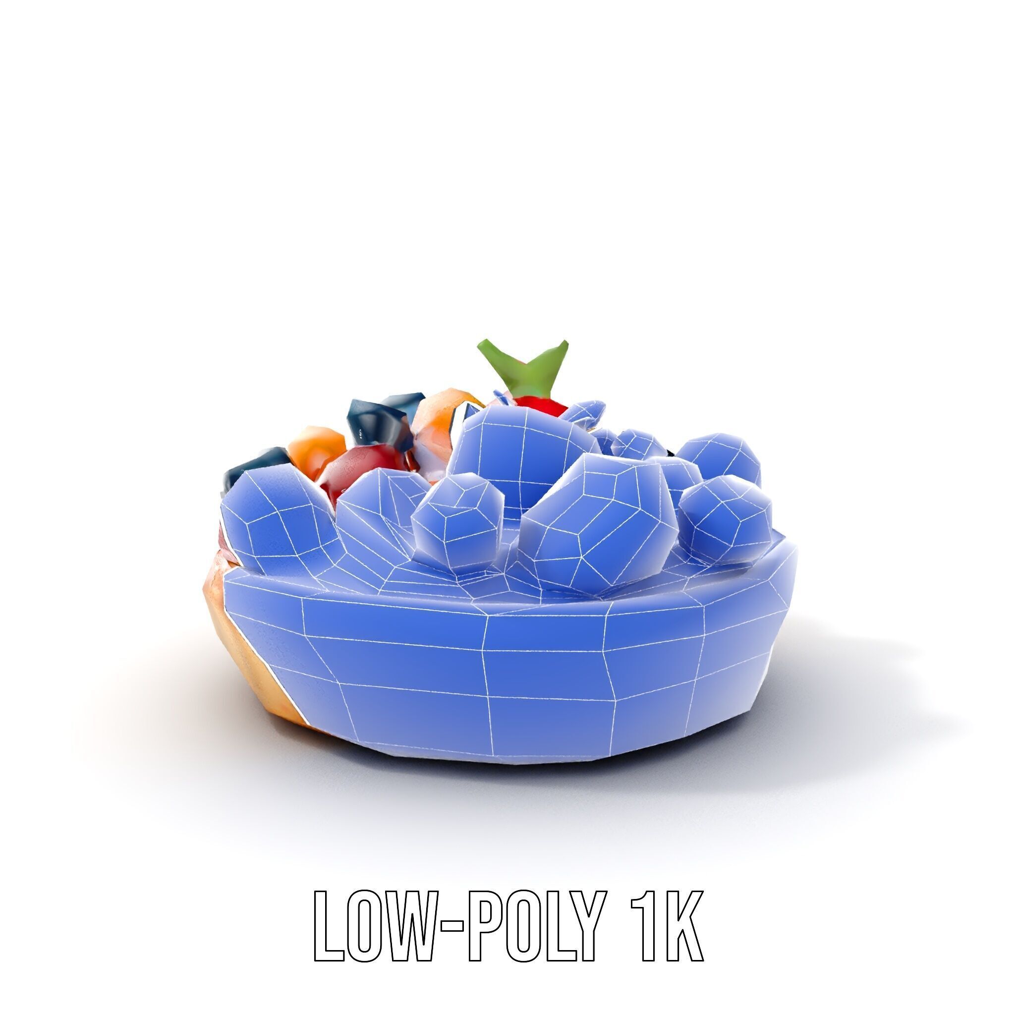 Fruit Tart Model Pack with Detailed PBR Textures Low-poly 3D model_26
